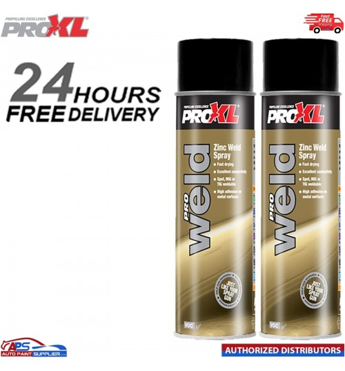 2x PRO XL ZINC WELD SPRAY AEROSOL PROXL PROWELD 500ML